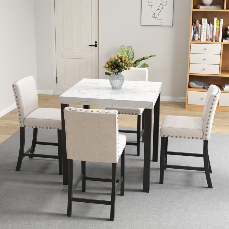 Orgesa 5 Piece Dining Set, Dining Table Set, Kitchen Table Set, Kitchen Table And Chairs