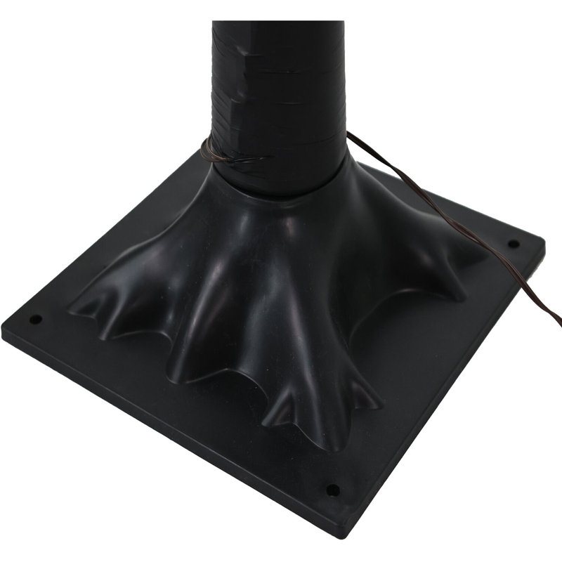 Set of 3 Black Halloween Trees with Orange LED Lights