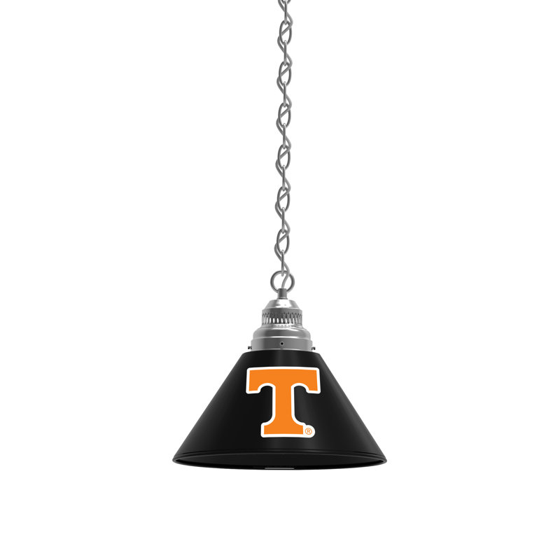 Luminaire suspendu conique à 1 lumière NCAA, Chrome, Tennessee Volunteers