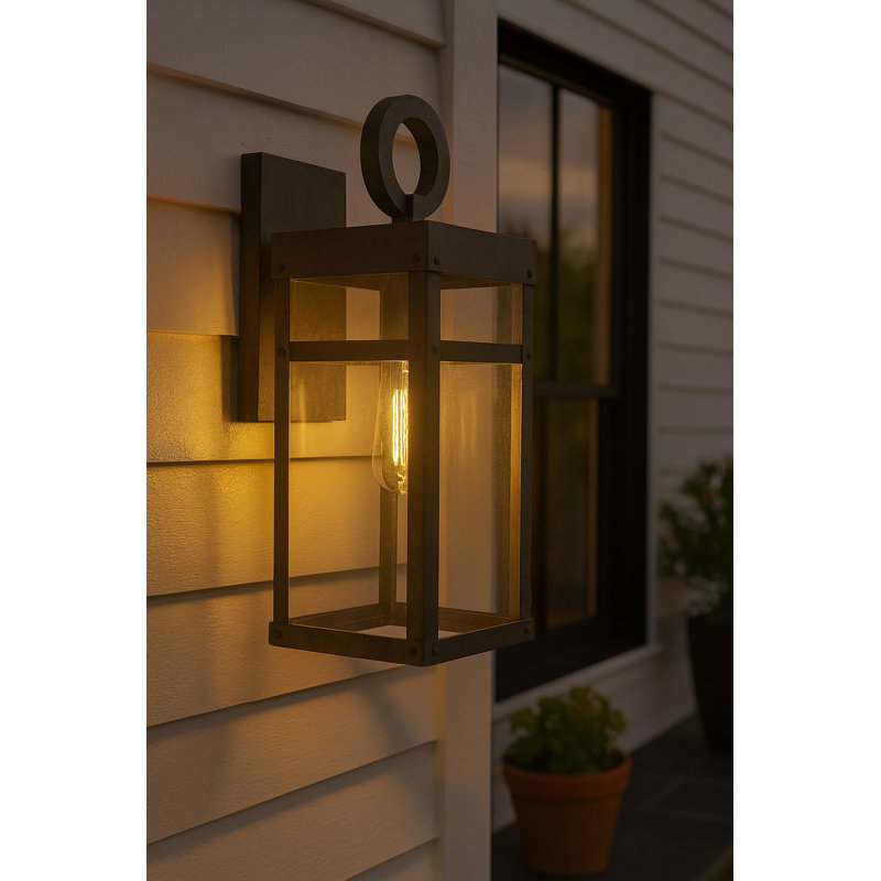 Porter Extra Small Wall Mount Lantern By Lisa McDennon, Aged Zinc