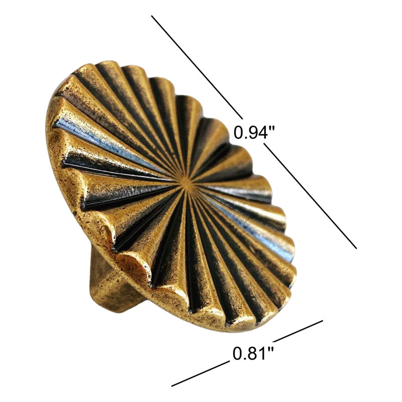 Full Daisy 1-15/16" Diameter Round Knob in Antique Brass