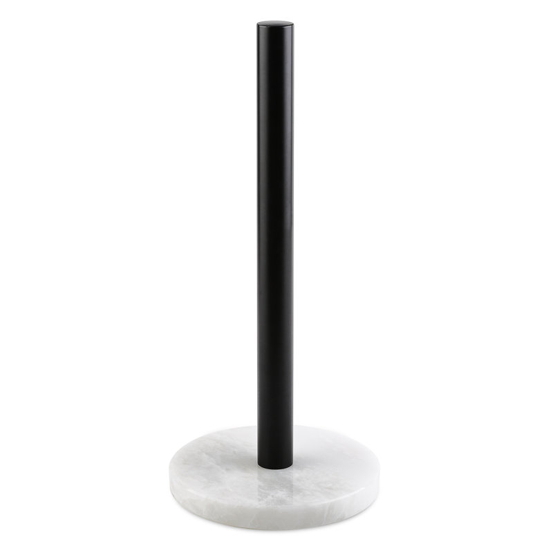 Distributeur de serviettes de cuisine en marbre naturel, H 12 po x l 6 po x P 6 po, Noir / blanc