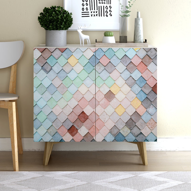 Bostyn Art 2 Door Accent Cabinet, Arcoiris