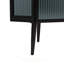 Armoire 22,25 po à trois niveaux avec portes en verre trempé et tablettes de rangement-677648652