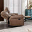 Causeuse inclinable manuelle en similicuir de 76 po de large avec console centrale Margena