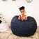 Big Joe Medium 3 Foot Foam Filled Bean Bag Chair with Soft Removeable Cover