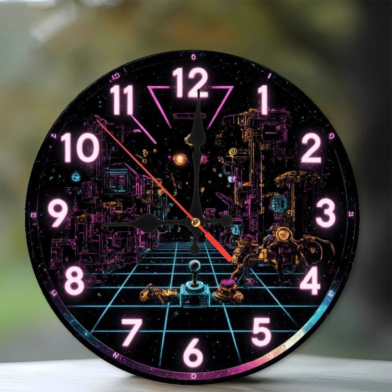 Jeu d'horloge rétro Cyberpunk