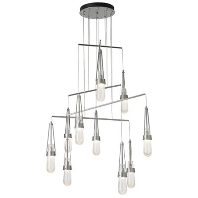 Link 10-Light Mobile Pendant - Natural Iron - Clear Glass - Standard Overall Height