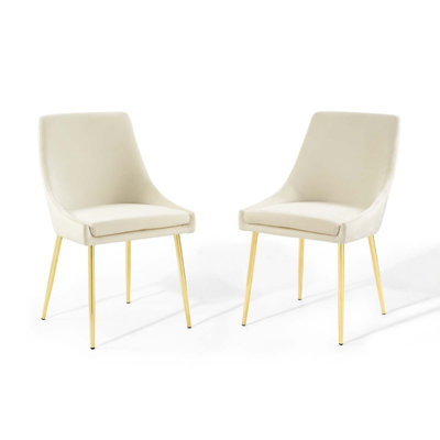 Chaises de salle à manger en velours Modway Viscount Performance