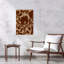Earthy Floral Motif Abstract Organic Rustic Flower Nature Wall Art Print 1 Piece Wrapped Canvas Wall Art-1022202425