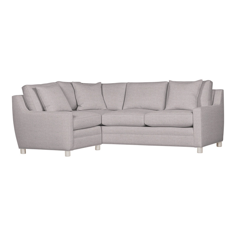 American Bungalow 2-Piece Fairgrove Sectional, Nadia Linen, Casa Blanca
