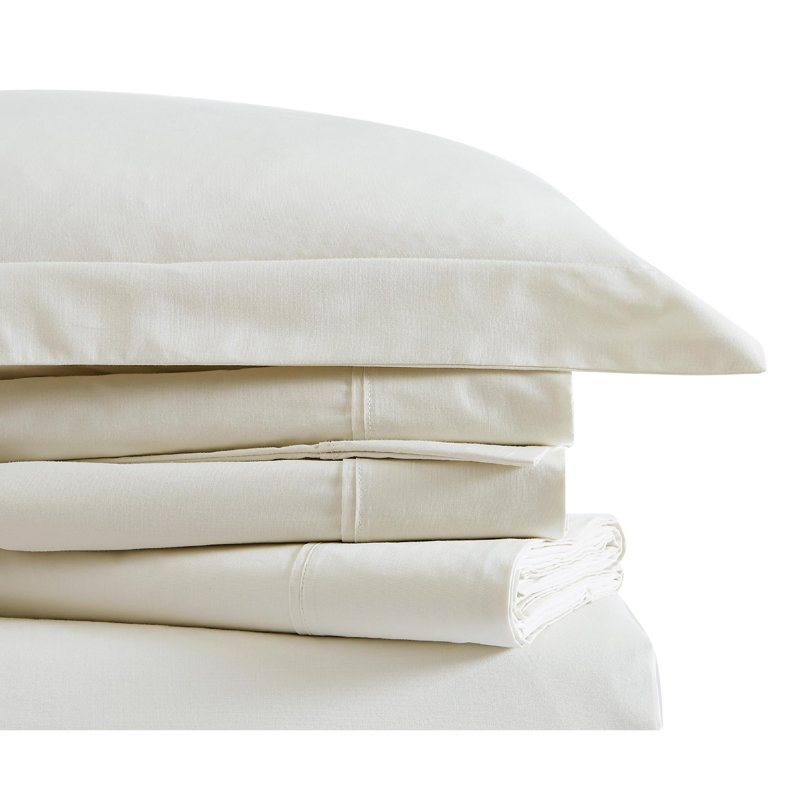 Olive Green Cotton Percale Twin XL Sheet Set