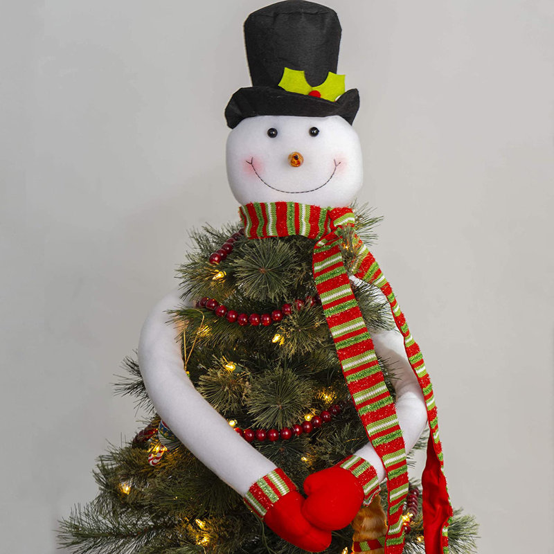11 " Fabric Snowman Shatterproof Tree Topper