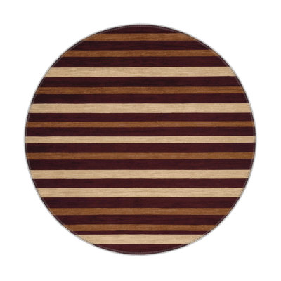 HorizontalStripes Red Indoor and Outdoor Area Rug