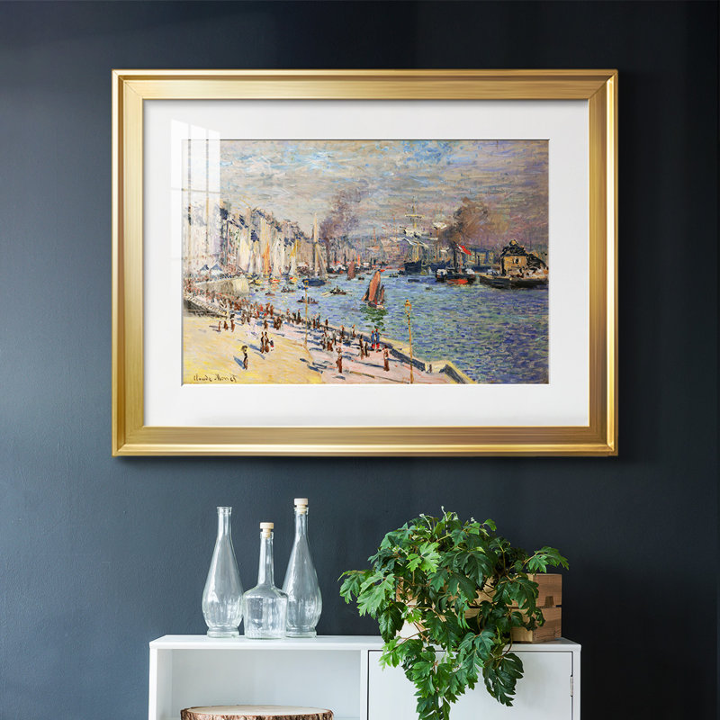 Monet, impression encadrée sur papier par Claude Monet, Or, H 15 po x l 21 po x P 1,5 po