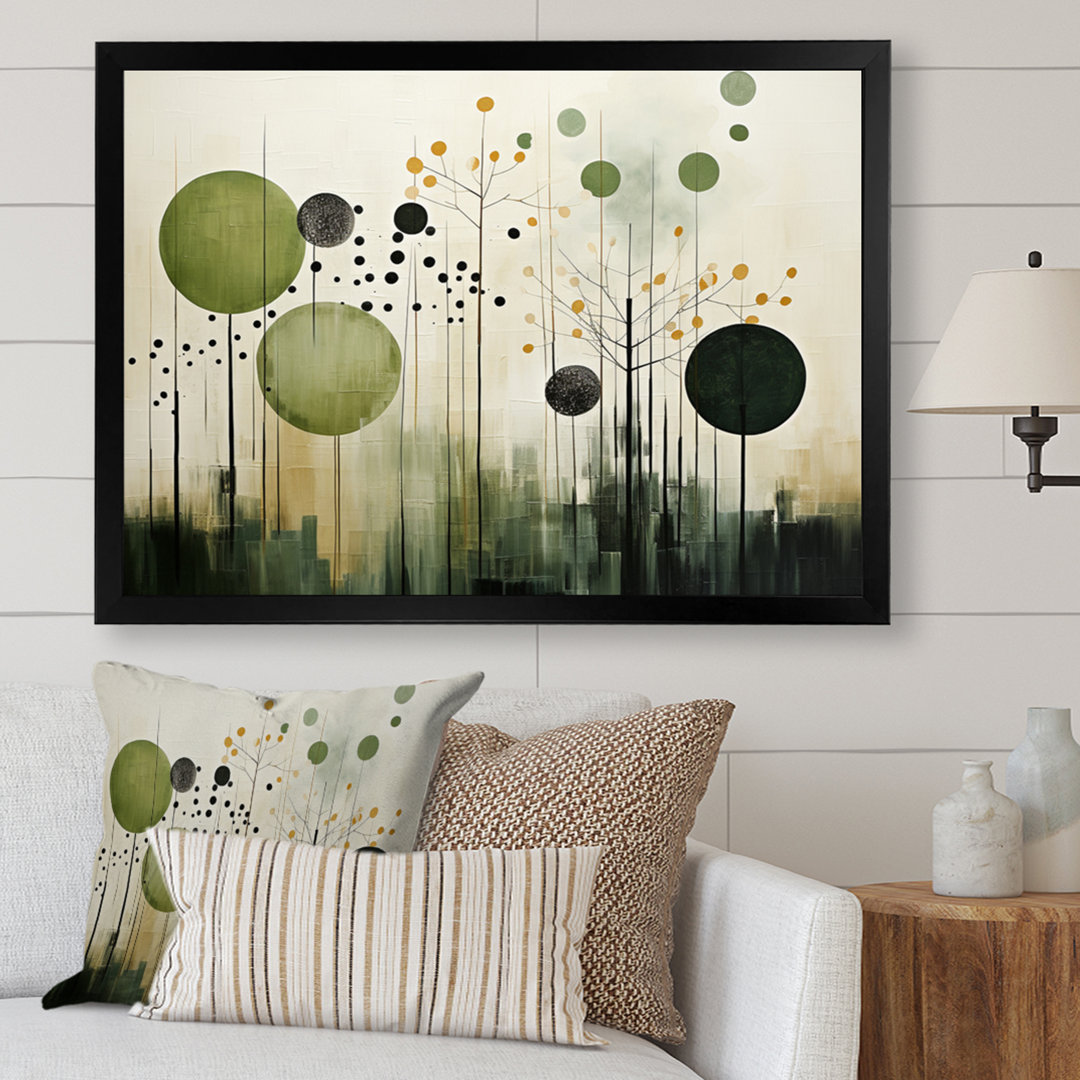 Green Beige Modern Scandinavian Serenade I - Modern-Scandinavian Wall Art Red Barrel Studio® 
