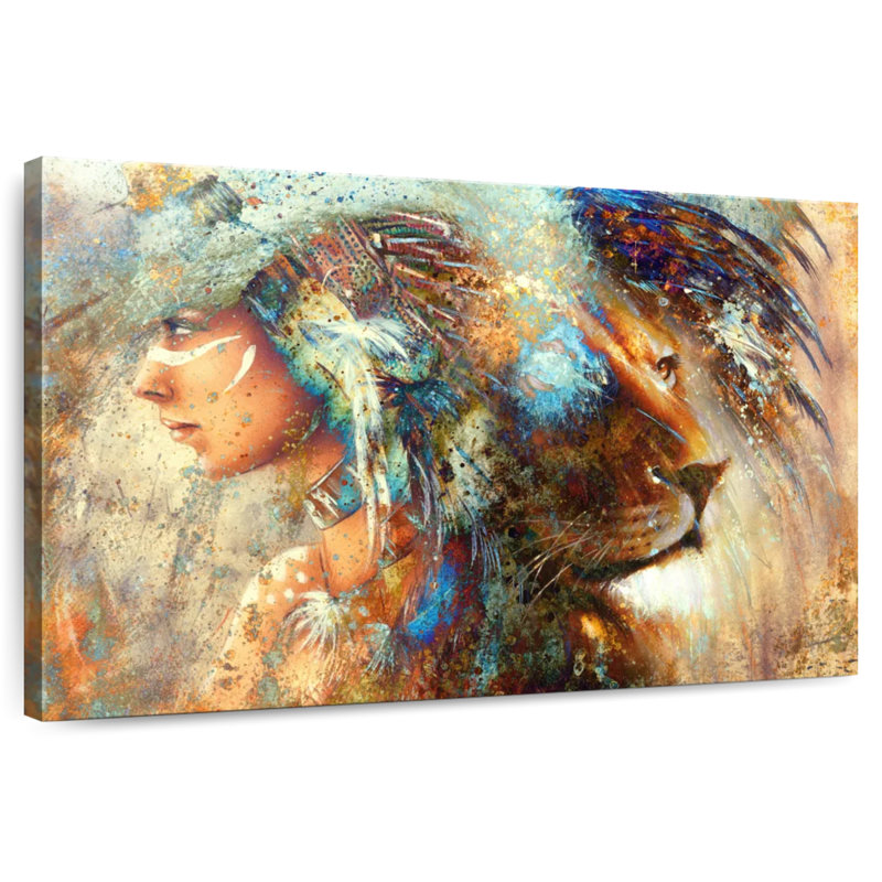 Lelar Indian Headdress, 24" H x 36" W