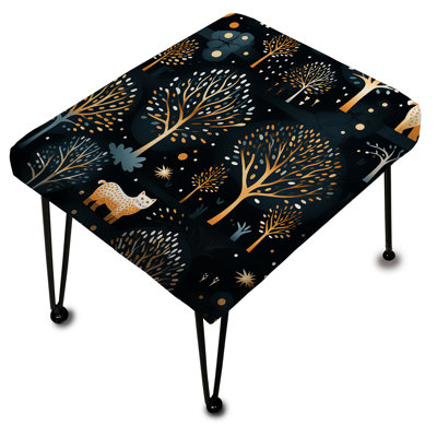Palu - Repose-pieds rectangulaire imprimé animal
