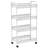 Better Houseware 4-Shelf Wheeled Metal Trolley (White)