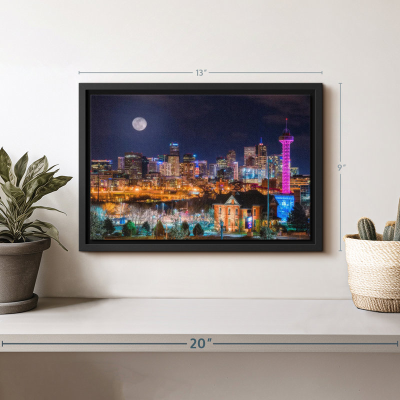 «Denver Moon Wall Art», H 9 po x l 13 po