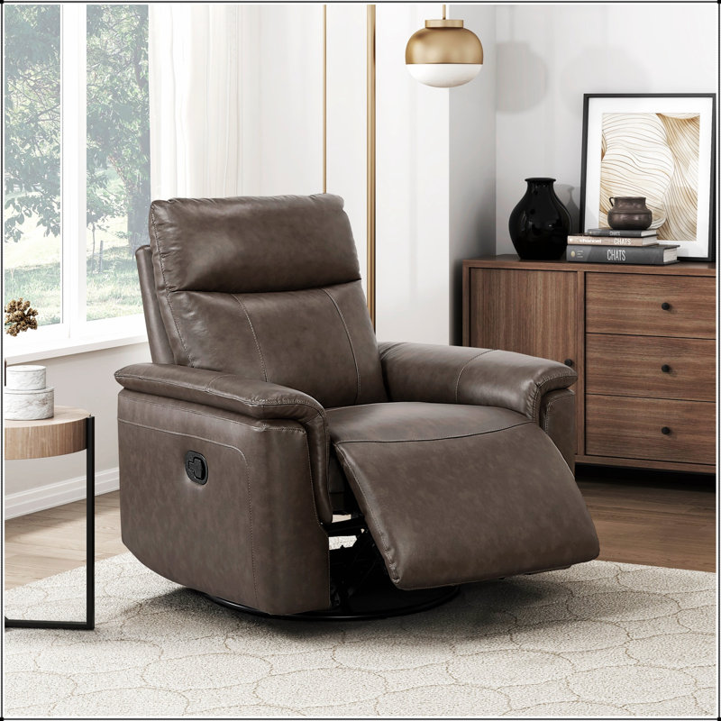 Fauteuil inclinable en cuir Luxury Comfort, Taupe