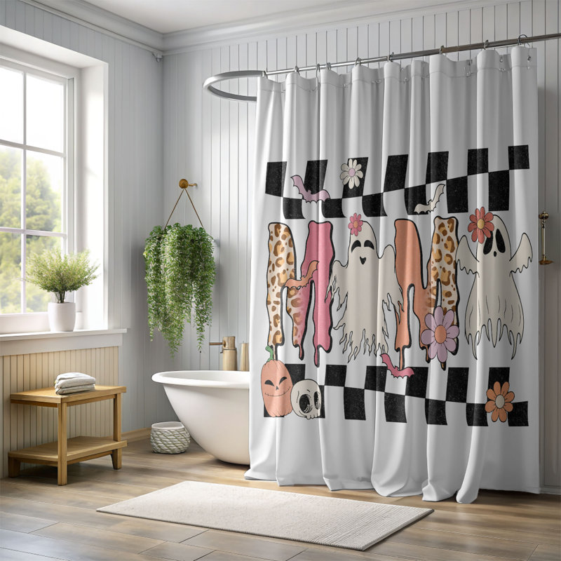 Rideau de douche 1 pièce Boo Mama, H 74 po x l 40 po