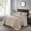 Ensemble de literie réversible en coton, kaki simple TG, style chalet