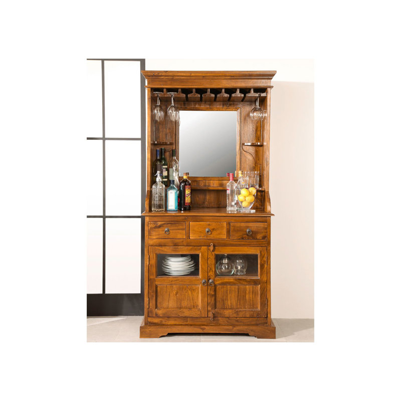 Oxford 97cm Solid Wood Bar Cabinet