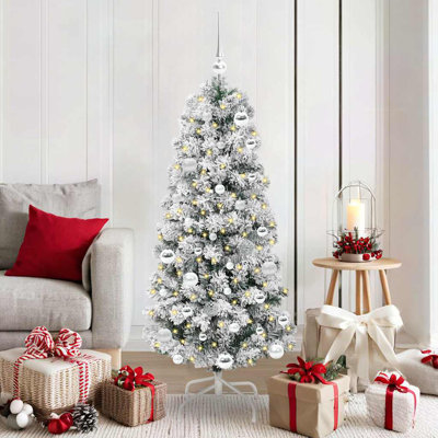 Artificial Hinged Christmas Tree Green and white