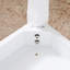 Tabouret de coiffeuse avec coussin et pieds solides, blanc