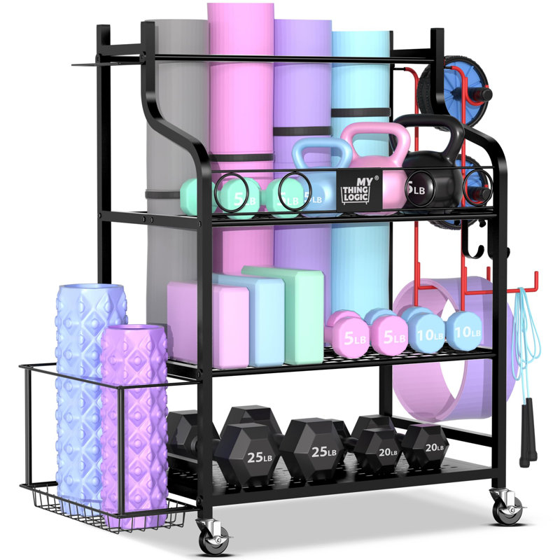 Adrionna Freestanding Sports Rack, Black