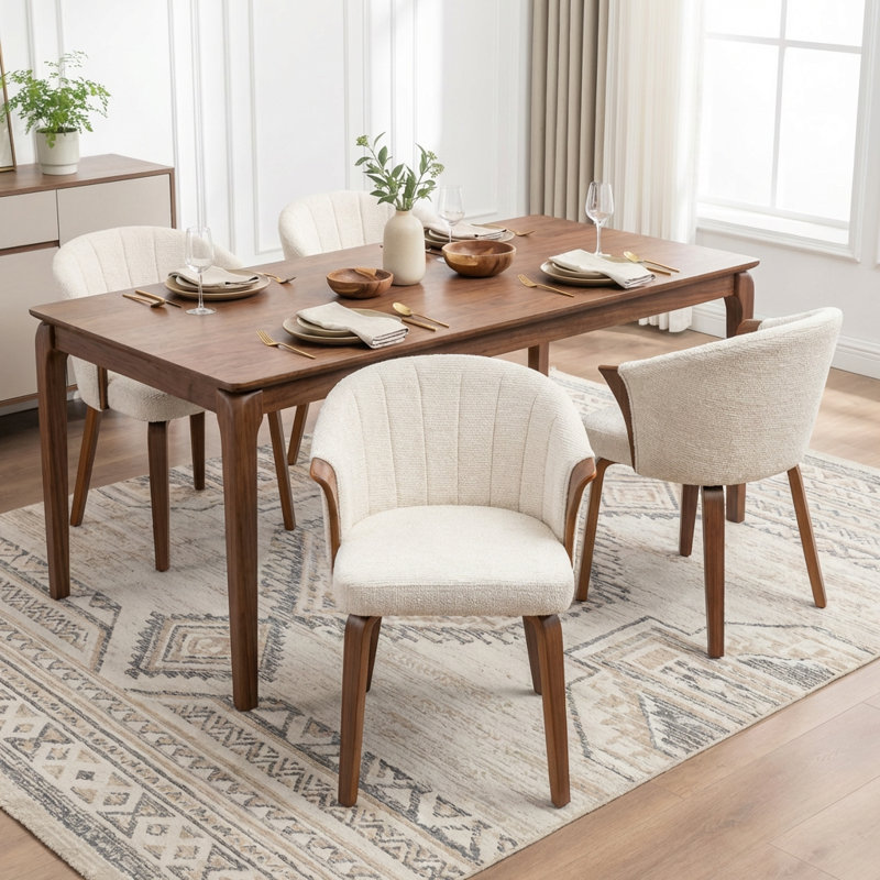 Devault Upholstered Dining Chair, Beige