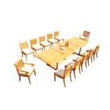 Mas Outdoor 13 - Piece Teak Dining Set