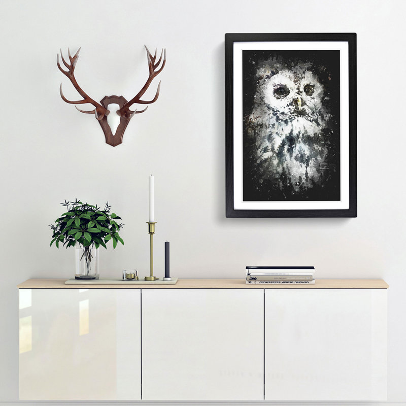 Tawny Owl - Framed Print, Black Framed, 87cm H x 62cm W x 2cm D