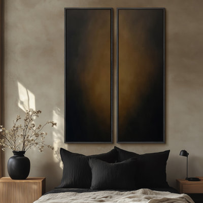 «Warm Bronze Shadow», ensemble de 2 reproductions d'art encadrées sur toile 60 po x 20 po x 2 pièces, 60 po x 30 po x 2 pièces