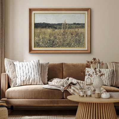 Rustic Countryside " IDEA4WALL Premium Framed Wall Art Rustic Wildflower Country Landscape Nature Wilderness Illustrations Fine Art Farmhouse Floral Botanical for Living Room, Bedroom, Office " Graphic Art Print