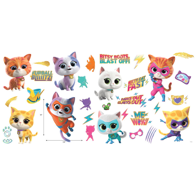 Disney Jr SuperKitties Wall Decal Kit