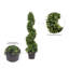 Artificial Potted Green Boxwood Spiral Tree-1968522095