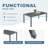 3 Pieces Outdoor Dining Set With Metal Frame-102303830