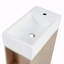 Ensemble de meuble-lavabo simple 18,6 po avec plateau en céramique Shamiso-1226532201