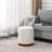 Teddy Fleece Round Ottoman With Stroage-1319245025