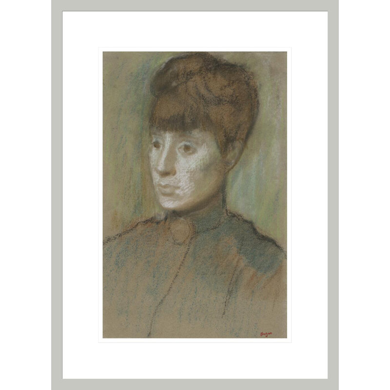 Tête de femme par Edgar Degas, H 21,75 po x l 16,03 po