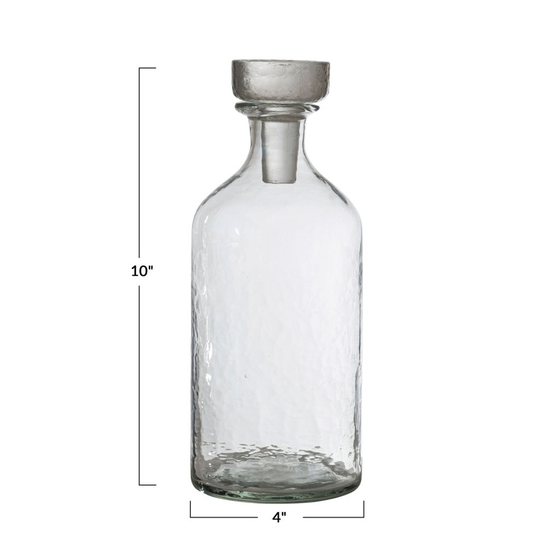 Carafe à vin en verre Lyllyan, H 10 po x L 4 po x l 4 po