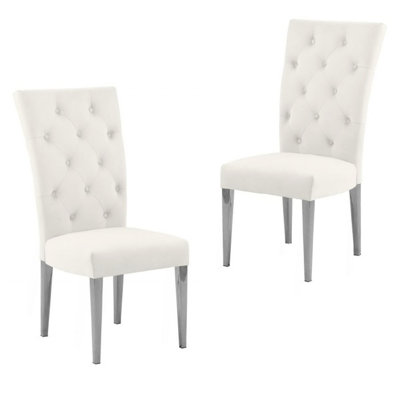Ensemble de 2 chaises de salle à manger rembourrées Modern Velvet