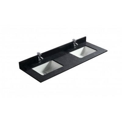 64'' Granite Double Bathroom Vanity Top with Sink