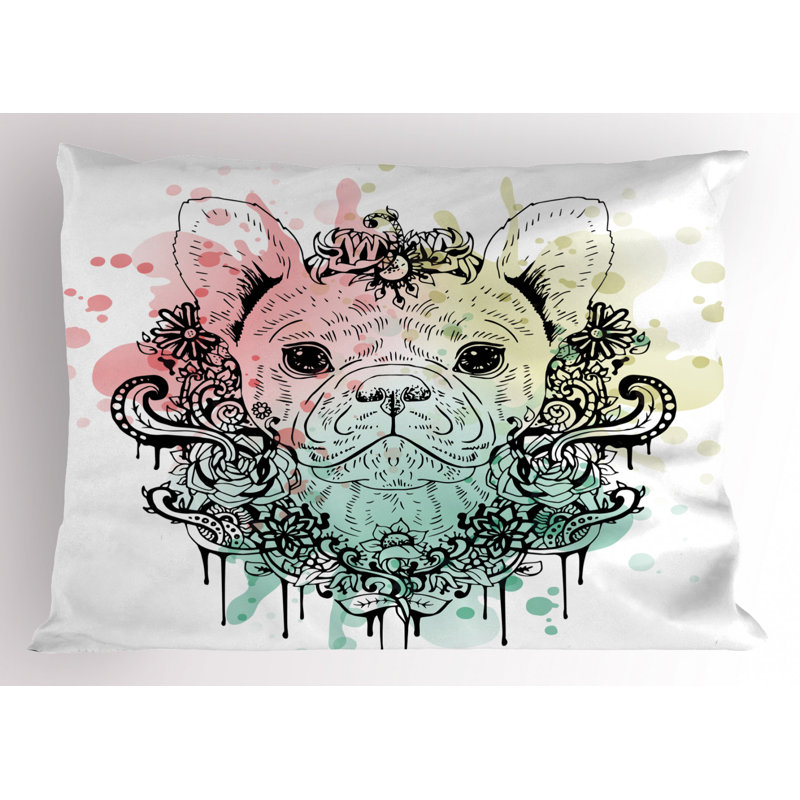 Taie décorative animal bouledogue, Simple
