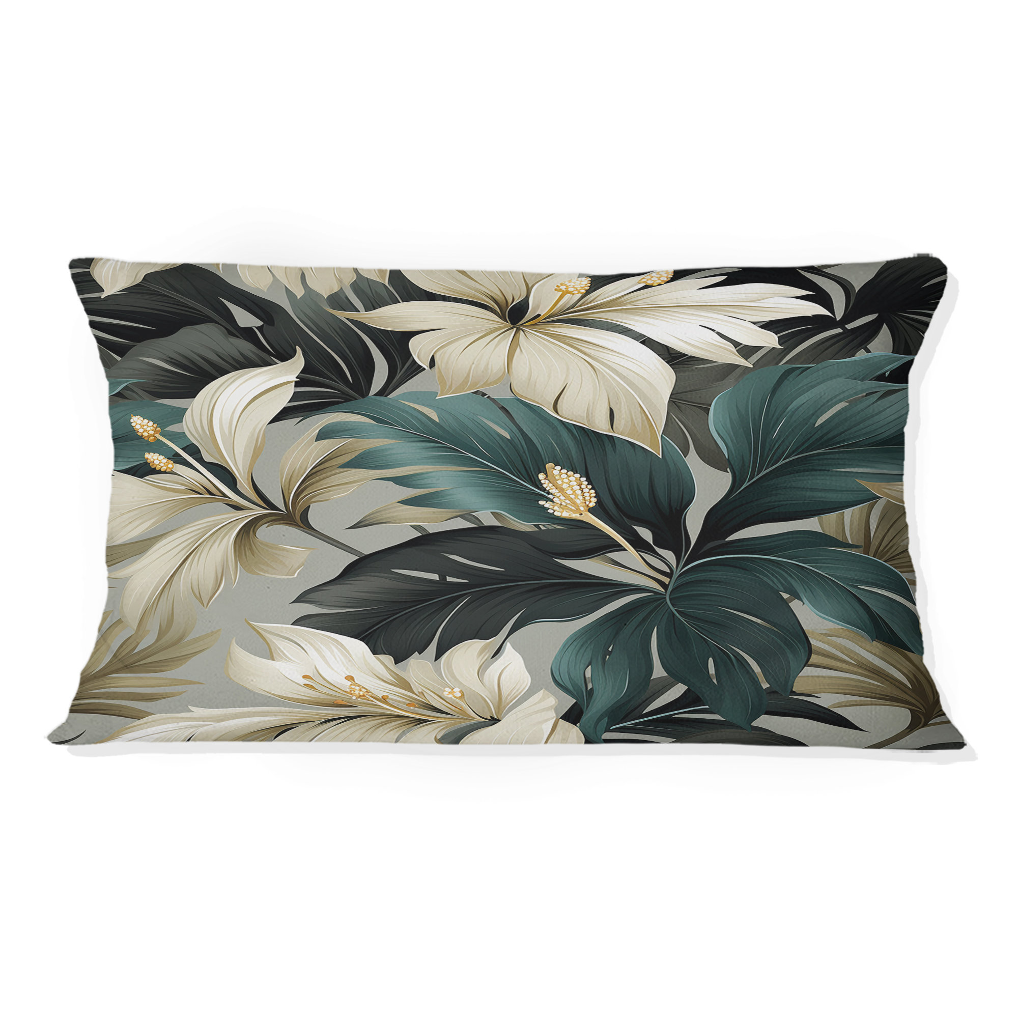 Design Art Monochrome Tropics Tropical Pattern V - Tropical Printed ...