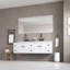 Miroir de salle de bain 72 po x 32 po à DEL, miroir de meuble-lavabo mural, anti-buée, mémoire, 3 couleurs, réglable en continu
