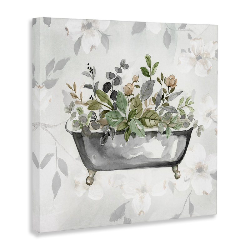 Art mural sur toile à motif de feuilles par Nan, H 24 po x l 24 po