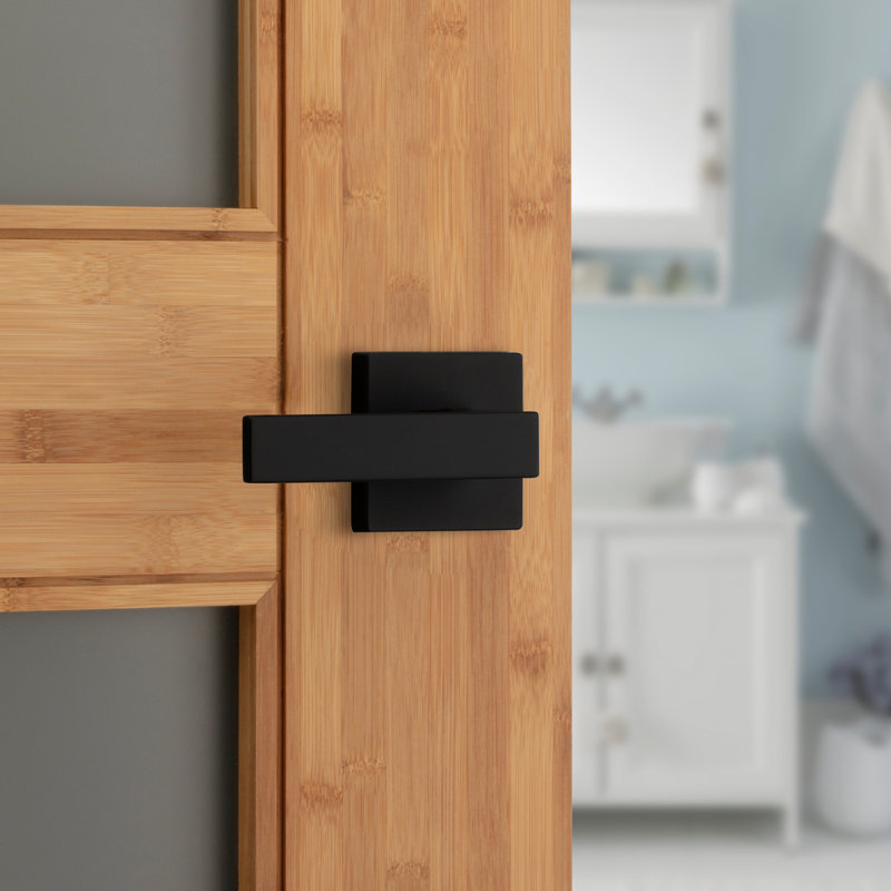 Singapore Square Bed/Bath Lever with Microban, Matte Black